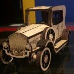 Laser Cut Retro Car Template Free Vector