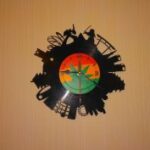 Laser Cut Tokyo Vinyl Clock Free Vector