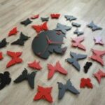 Laser Cut DIY Modern Butterfly Wall Clock Free Vector