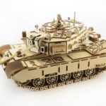 Laser Cut Wooden Tank 3D Puzzle Free Vector
