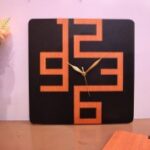 Laser Cut Unique Wood Wall Clock Free Vector