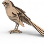 Sparrow 3D Puzzle Free Vector