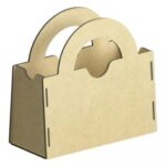 Laser Cut Candy Bag Wooden Candy Box Unfinished Mdf Handbag Gift Box