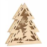 Laser Cut Santa Claus Christmas Tree Box Free Vector