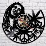 Laser Cut Bob Marley Vinyl Record Clock Template Free Vector