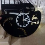 Van Vinyl Record Wall Clock Laser Cut Template Free Vector