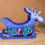 Laser Cut Deer Candy Dish Sleigh Candy Bowl Christmas Table Decoration Free Vector