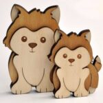 Laser Cut Puppy Brooch Free Vector