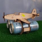 Laser Cut Airplane Soda Can Holder Free Vector
