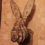 Rabbit Head 3D Puzzle Free Vector