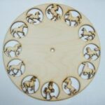 12 Horses Clock Free Vector