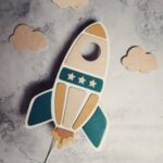 Laser Cut Rocket Wall Lamp – Kids Room Rocket Wall Light