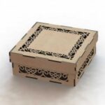 Laser Cut Box with Lid Template DXF File