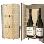 Laser Cut Double Wine Box Wooden Two Bottle Wine Gift Box 3mm Plywood Free Vector