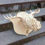 Laser Cut Elk Head Trophy DXF File