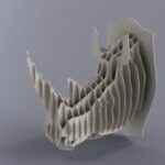 Laser Cut Rhino Head 4mm DXF File