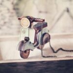 Laser Cut Scooter Keychain Vespa Keyring Free Vector