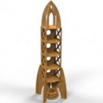 Laser Cut Spaceship Bookshelf Spaceship Kids Room Decor Free Vector