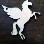 Laser Cut Wooden Flying Unicorn Free Vector