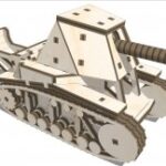 Laser Cut SU-18 Tank 3D Puzzle DXF File