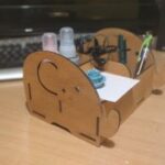 Laser Cut Elephant Shape Desk Organizer Free Vector