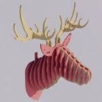Laser Cut Deer Head Wall Decor Free Vector