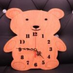 Laser Cut Teddy Bear Clock Free Vector
