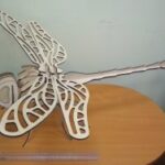Laser Cut 3D Wooden Dragonfly Free Vector