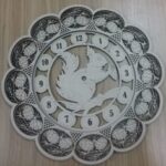 Laser Cut Wooden Decorative Squirrel Wall Clock Free Vector
