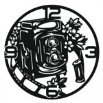 Laser Cut Photographers Wall Clock Camera Clock Free Vector
