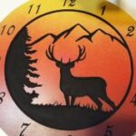 Laser Cut Wooden Deer Clock 12 Inch DXF File