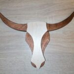 Laser Cut Wooden Bull Head Wall Decor Free Vector