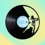 Laser Cut Dancing Couple Vinyl Clock Free Vector