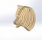 Bear 3D Puzzle Plans Free Vector