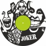 Laser Cut Joker Vinyl Record Wall Clock Template Free Vector
