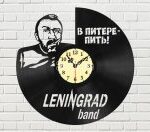 Laser Cut Leningrad Band Vinyl Record Wall Clock Free Vector