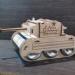 Laser Cut Tank Model Beer Holder Free Vector