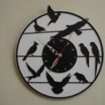 Laser Cut Birds Wall Clock Free Vector