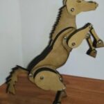Laser Cut Articulated Horse SVG File