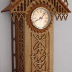 Laser Cut Wooden Antique Wall Clock Template Free Vector