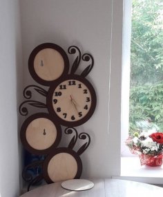 voq2wkeo_thumb.jpg Laser Cut Floral Decorative Wall Clock Free Vector - Image 1