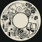 Laser Cut Wine Themed Wall Clock Free Vector