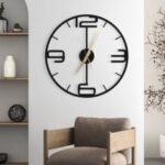 Laser Cut Minimalist Wall Clock for Home Decor