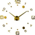Laser Cut Acrylic Mirror Frameless 3D DIY Large Wall Clock