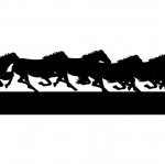 Horses Running dxf File