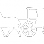 Horse Buggy Silhouette dxf File