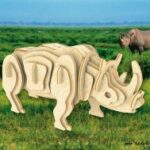 Rhino 3D Puzzle Laser Cut CNC Plans Free Vector