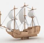 Pirate Ship 6mm Laser Cut DXF File