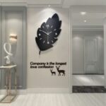 Laser Cut 3D Leaf Wall Clock, Modern Home Decor