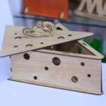 Laser Cut Mouse Cheese Box MDF 3mm Free Vector